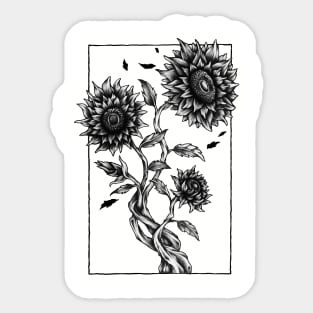 Black Hole Sunflower Sticker